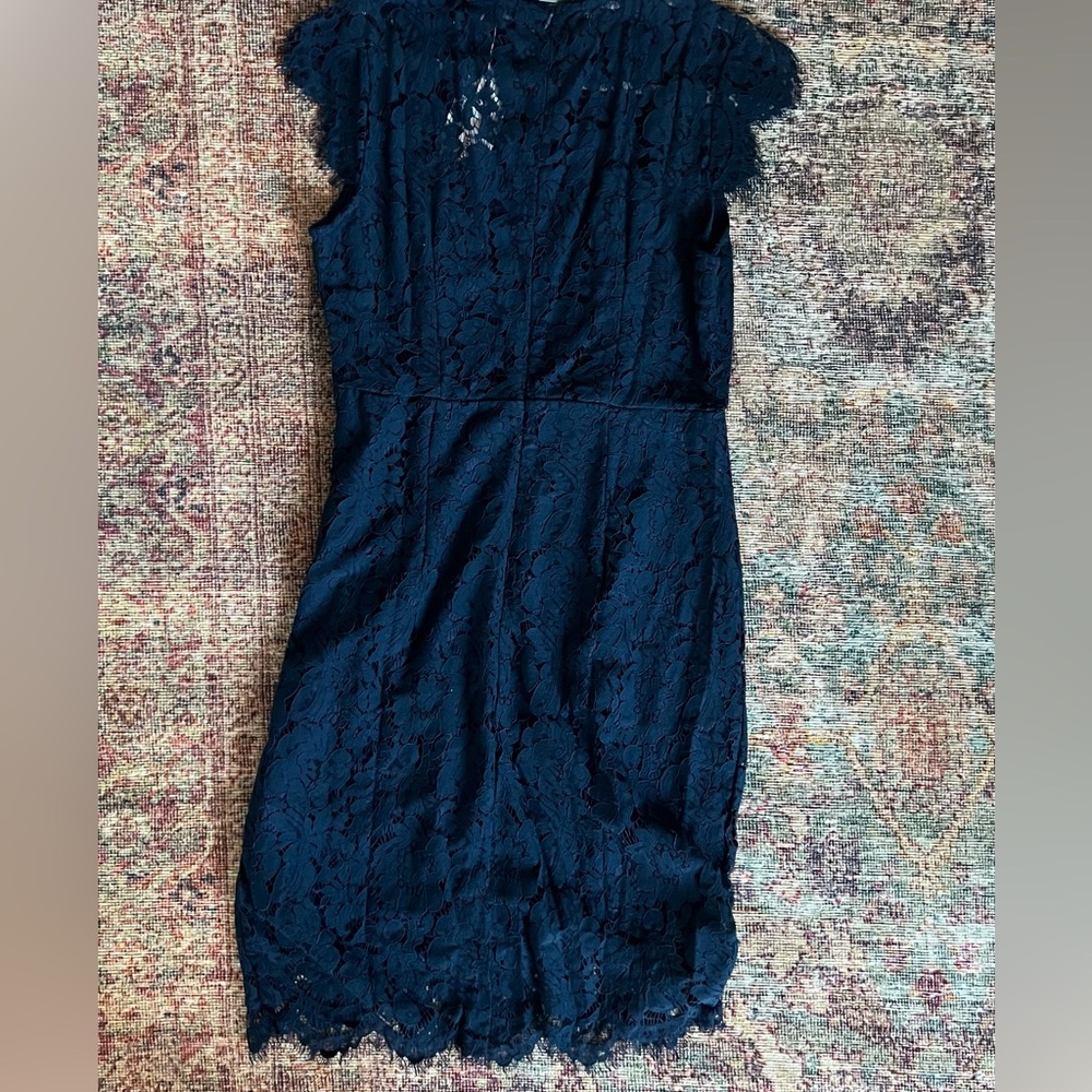 Navy blue lace cocktail dress- NWT